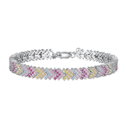 [Solara Jewelry]Ornate Sparkling Round Cut Party Bracelet