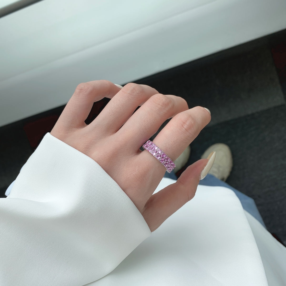 [Solara Jewelry]Sparkling Full Heart Ring