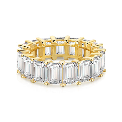 [Solara Jewelry]0.75 Carat Elegant Emerald Cut Tennis Ring
