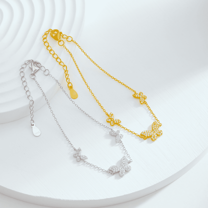 [Solara Jewelry]Delicate Butterfly Pendant Bracelet