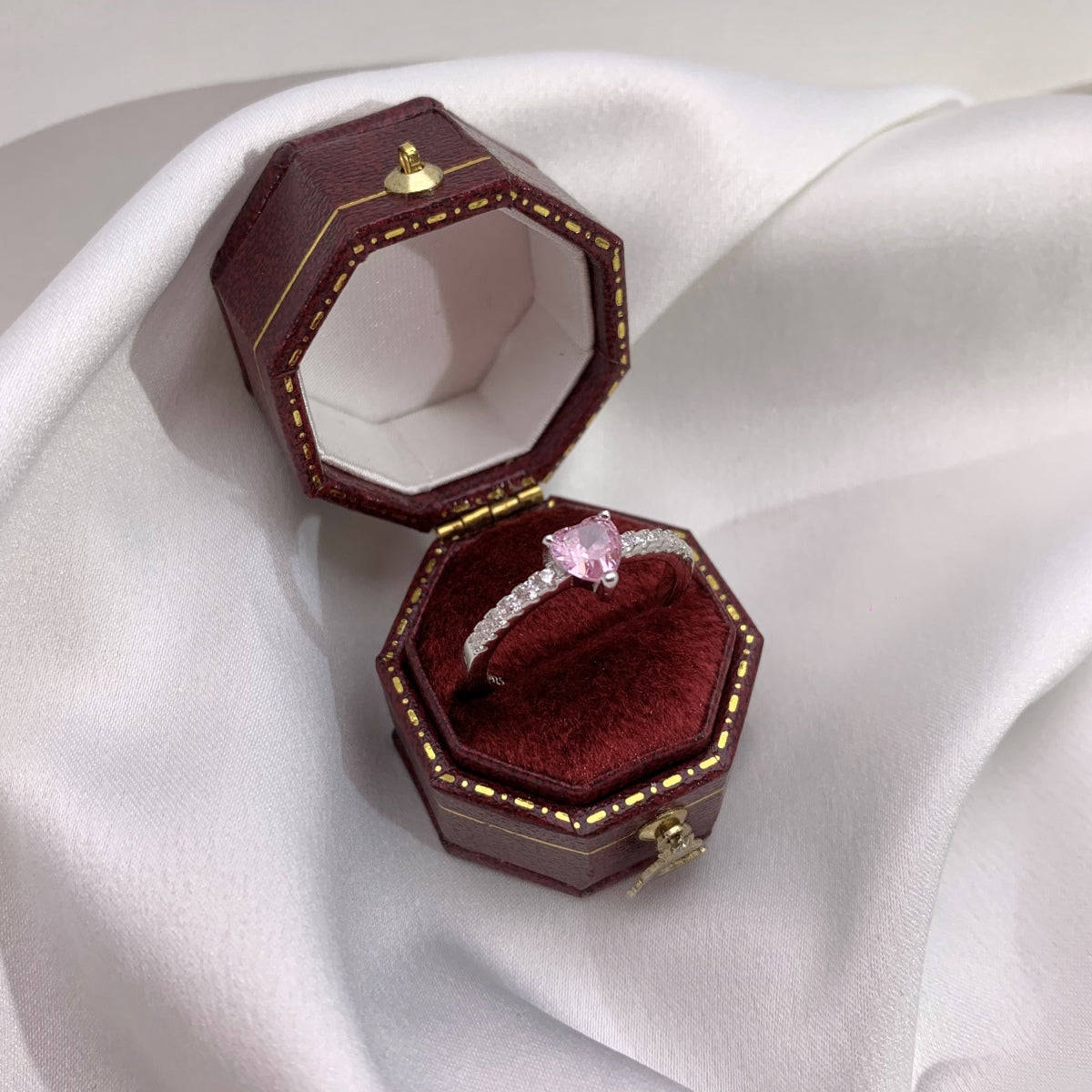 [Solara Jewelrys ]0.5 Carat CaratEternity Charming Heart Shape Lover Ring
