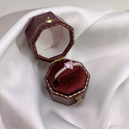 [Solara Jewelrys ]0.5 Carat CaratEternity Charming Heart Shape Lover Ring