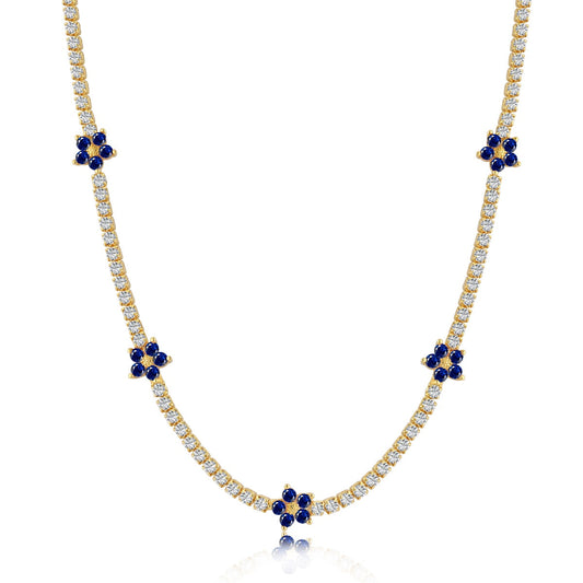 [Solara Jewelrys ]Luxurious Colorful Flower Tennis Necklace