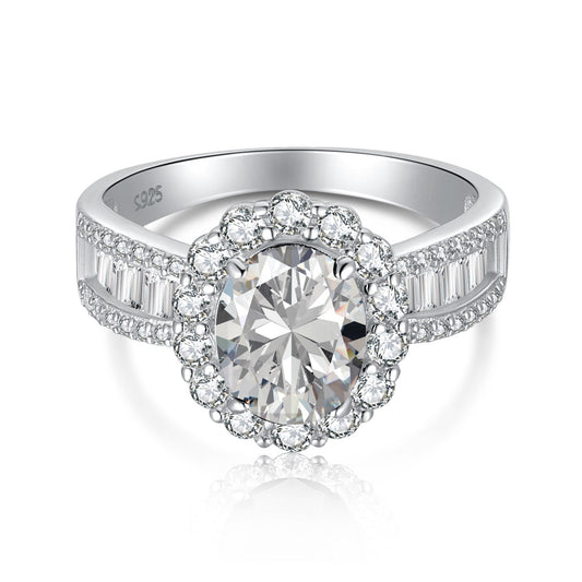 [Solara Jewelrys ]1.5 Carat Dazzling Charming Oval Cut Banquet Ring