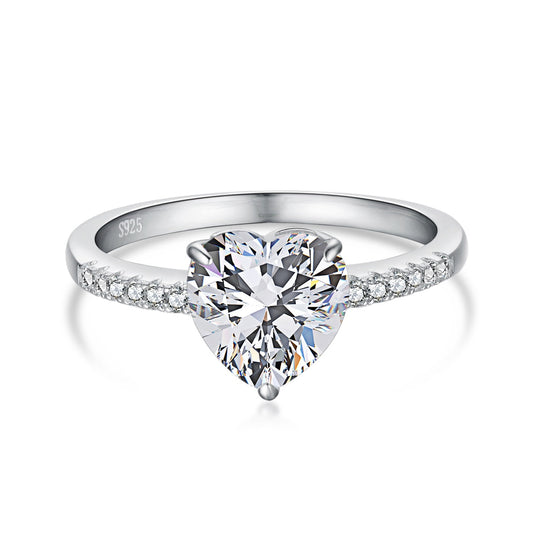 [Solara Jewelrys ]2.0 Carat Dazzling Lustrous Heart Cut Lover Ring