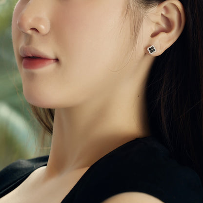 [Solara Jewelry]Four-Leaf Clover Flower Shaped Earrings