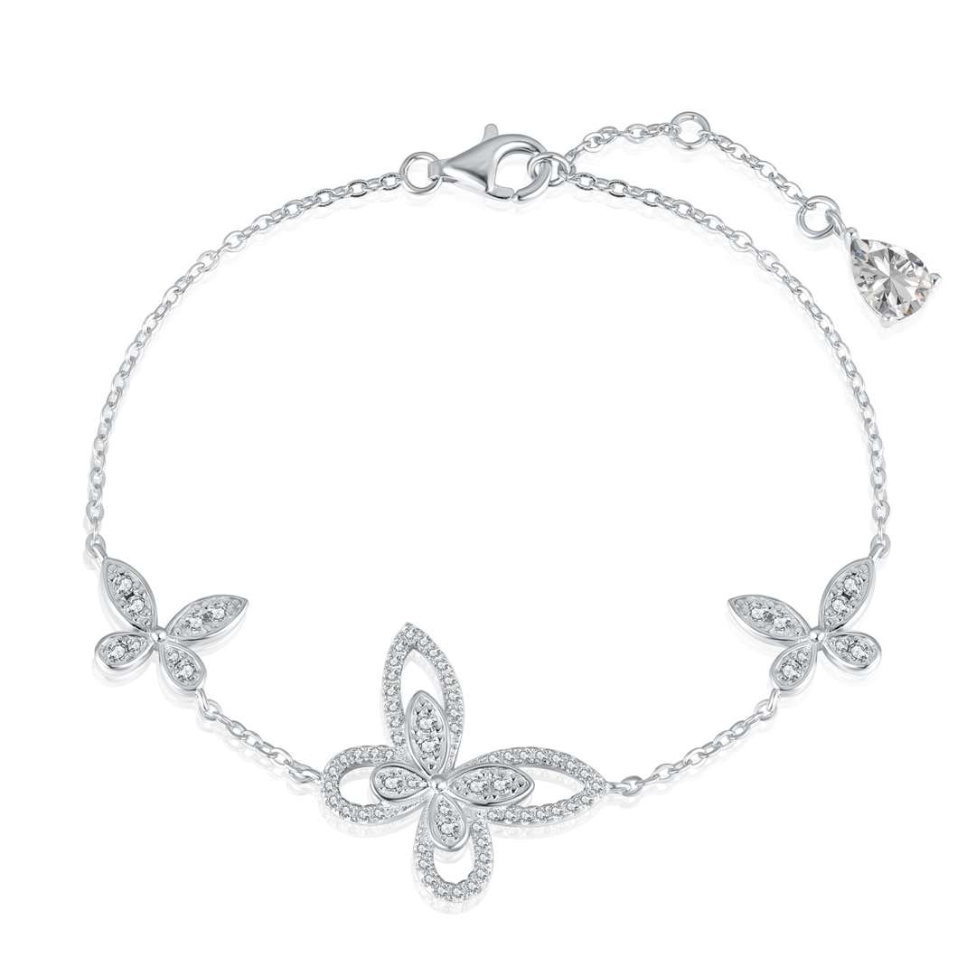 [Solara Jewelry]Delicate Butterfly Pendant Bracelet