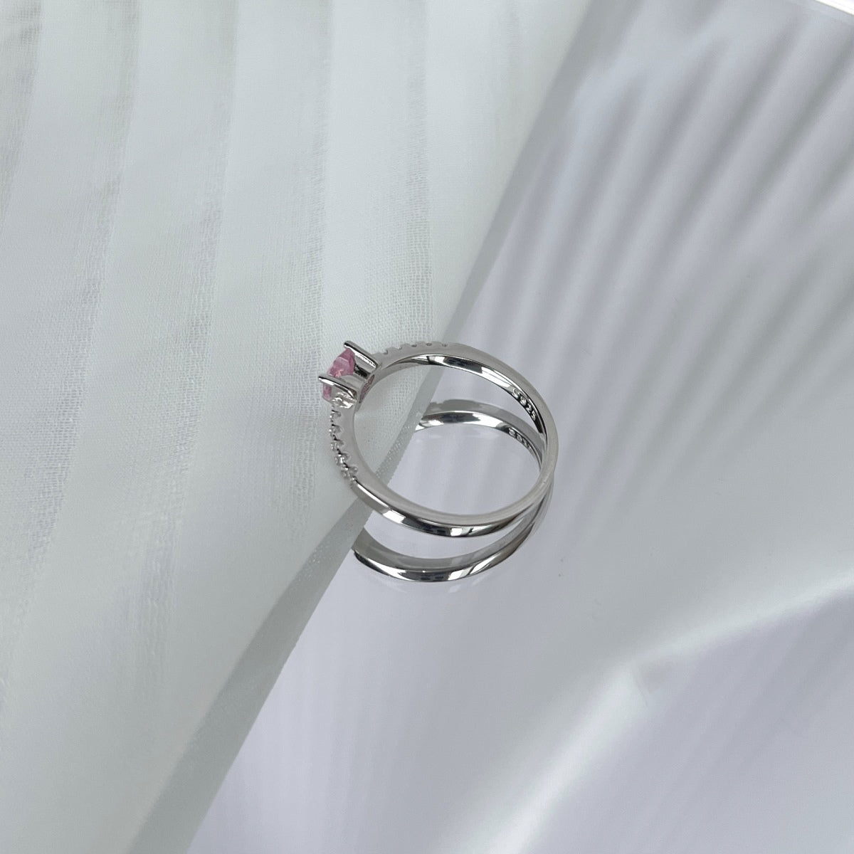 [Solara Jewelrys ]0.5 Carat CaratEternity Charming Heart Shape Lover Ring