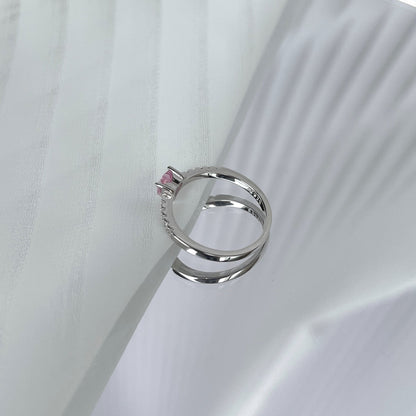 [Solara Jewelrys ]0.5 Carat CaratEternity Charming Heart Shape Lover Ring