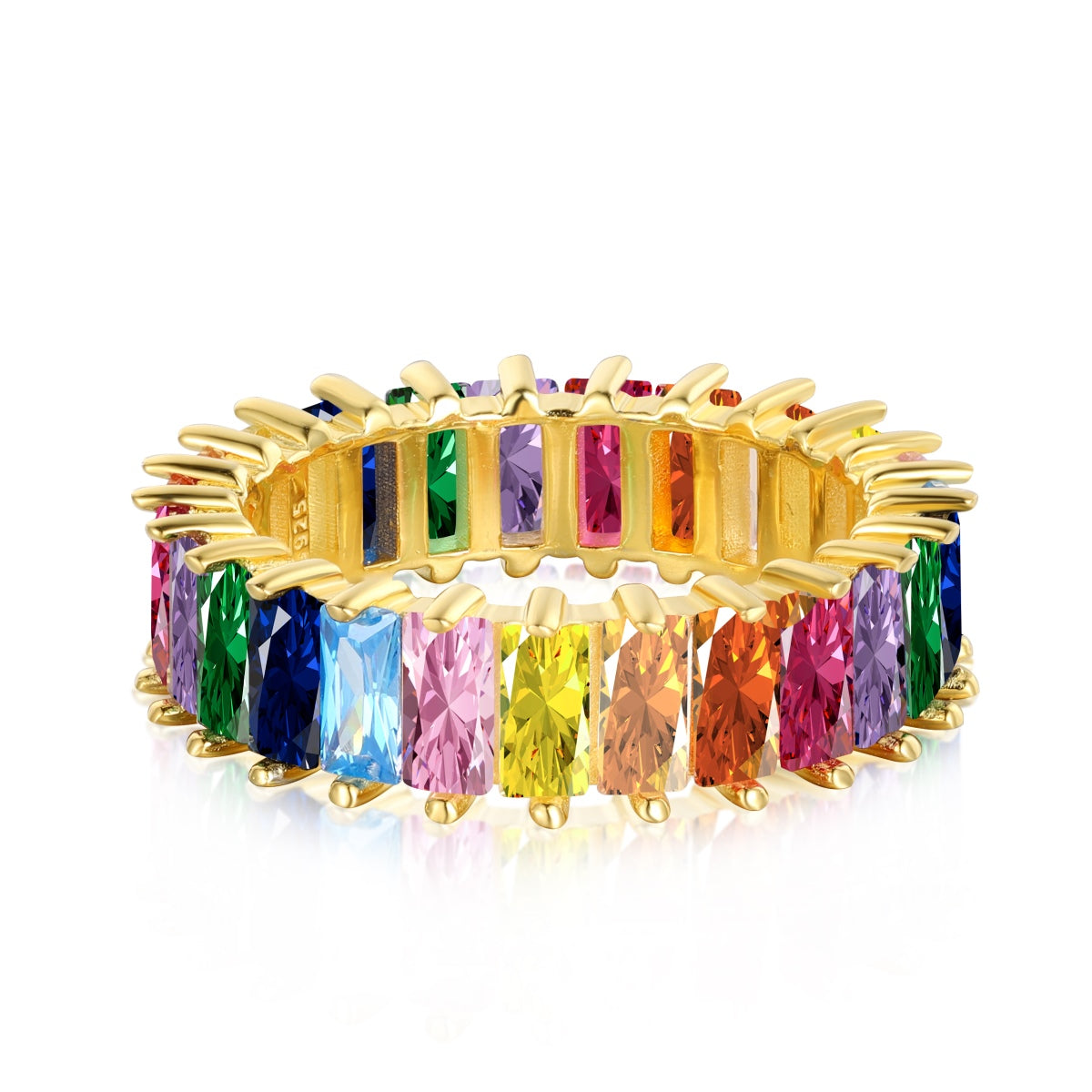 [Solara Jewelry]Unique Colorful Radiant Cut RIng
