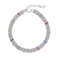 [Solara Jewelry]Unique Colorful Flower Shape Daily Bracelet