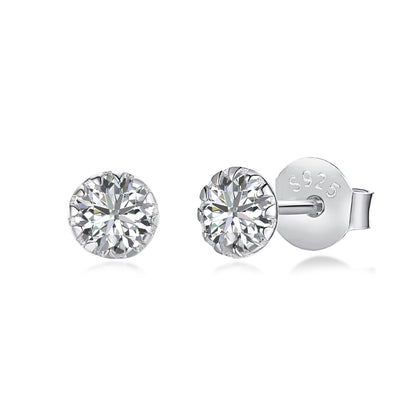 [Solara Jewelry]Sparkling Colorful Round Shape Earrings
