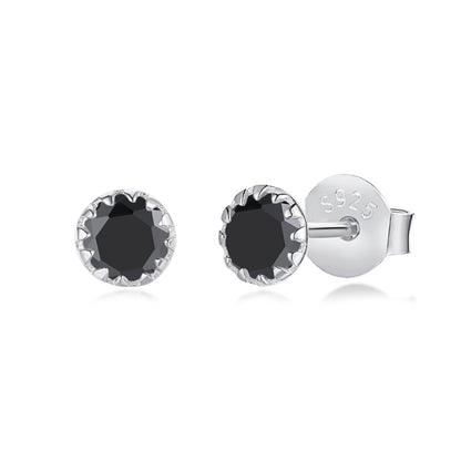 [Solara Jewelry]Sparkling Colorful Round Shape Earrings