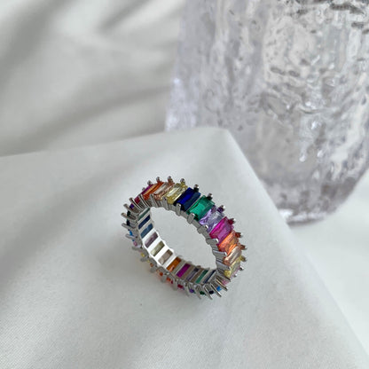 [Solara Jewelry]Unique Colorful Radiant Cut RIng