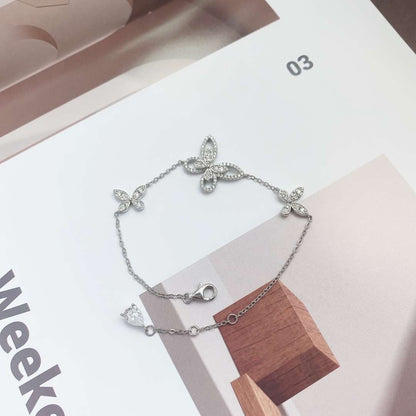 [Solara Jewelry]Delicate Butterfly Pendant Bracelet