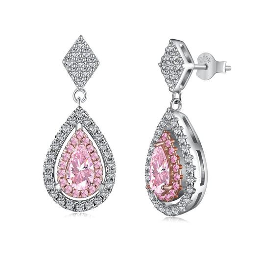 [Solara Jewelrys ]Ornate Delicate Water Drop Shape Banquet Earrings