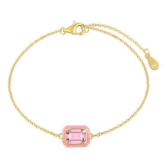 [Solara Jewelrys ]2.0 Carat Sparkling Colorful Emerald Cut Daily Bracelet