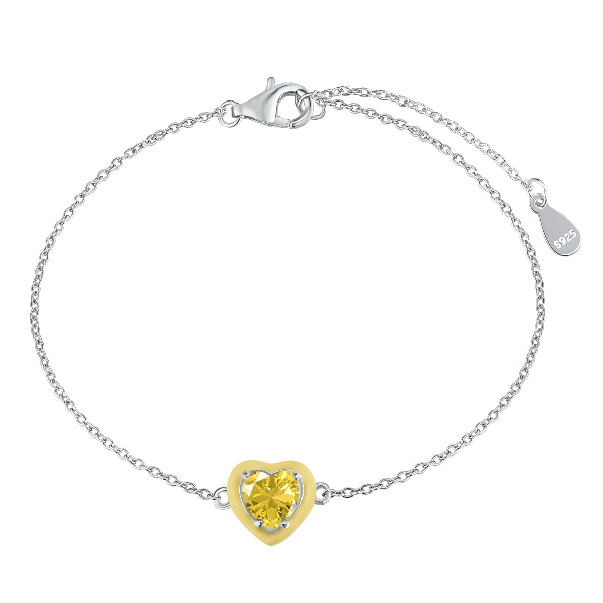 [Solara Jewelry]Sparkling Romantic Heart Shape Lover Bracelet