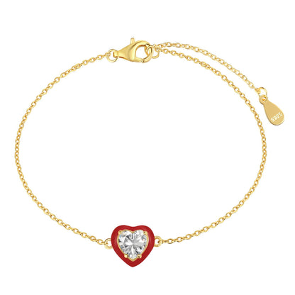 [Solara Jewelry]Sparkling Romantic Heart Shape Lover Bracelet