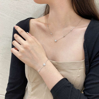 [Solara Jewelry]Dazzling Round Cut Shape Bracelet