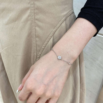 [Solara Jewelry]Dazzling Round Cut Shape Bracelet