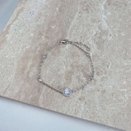 [Solara Jewelry]Dazzling Round Cut Shape Bracelet