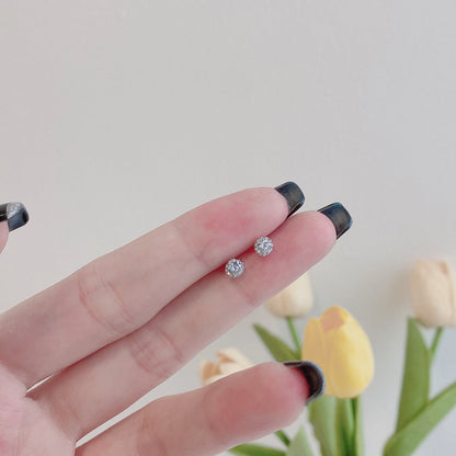 [Solara Jewelry]Sparkling Colorful Round Shape Earrings