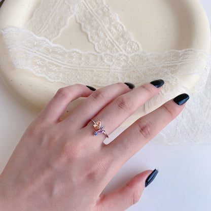 [Solara Jewelry]Radiant Colorful Multi Cut Daily Ring