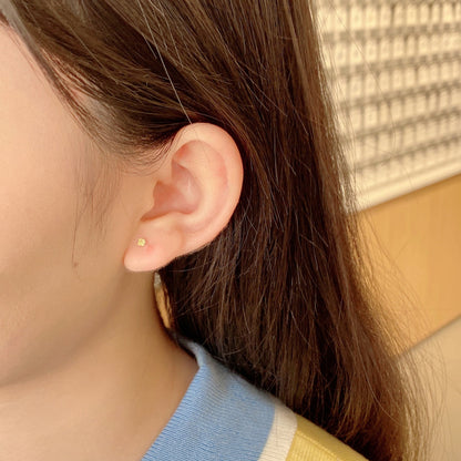 [Solara Jewelry]Delicate Solitaire Earrings