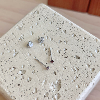 [Solara Jewelry]Delicate Solitaire Earrings