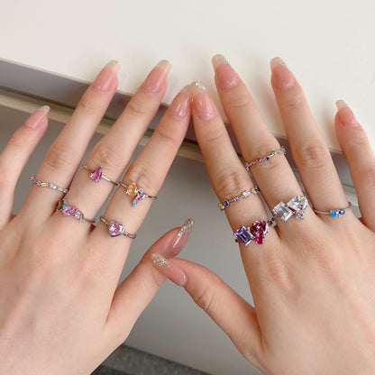 [Solara Jewelry]Unique Trapezoid Cut Daily Ring