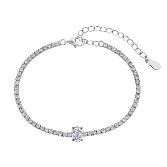 [Solara Jewelrys ]0.75 Carat Exquisite Oval Cut Daily Bracelet
