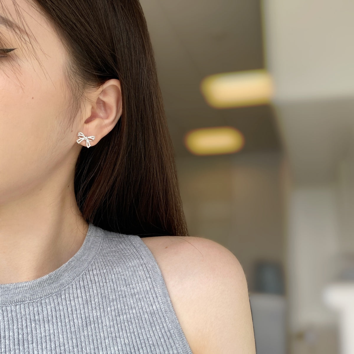 [Solara Jewelry]Dainty Bow Shape Earrings