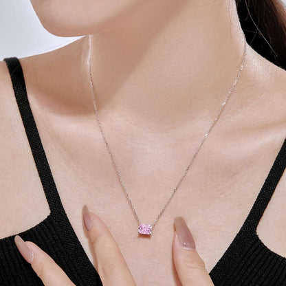 [Solara Jewelry]Luxurious Square Shape Colorful Necalack