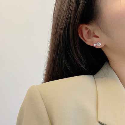 [Solara Jewelry]Double Heart-Shape Classic Princess Style Earrings