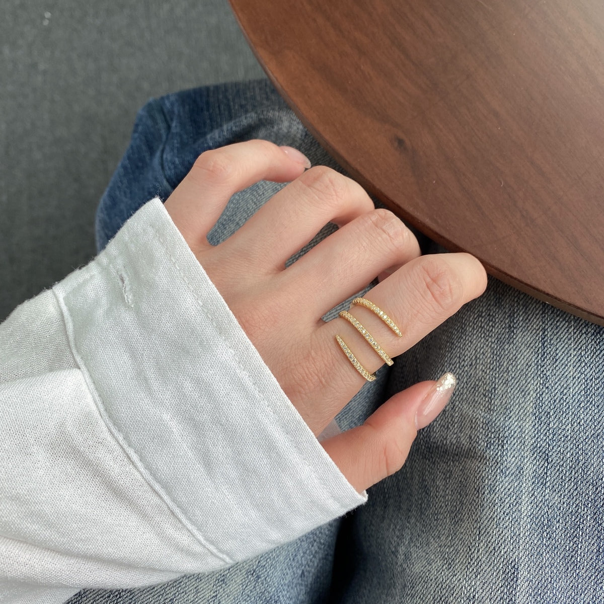 [Solara Jewelry]Unique Vibrant Entangle Daily Ring