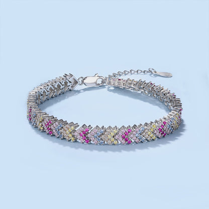 [Solara Jewelry]Ornate Sparkling Round Cut Party Bracelet