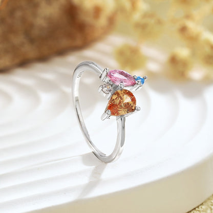[Solara Jewelry]Radiant Colorful Multi Cut Daily Ring