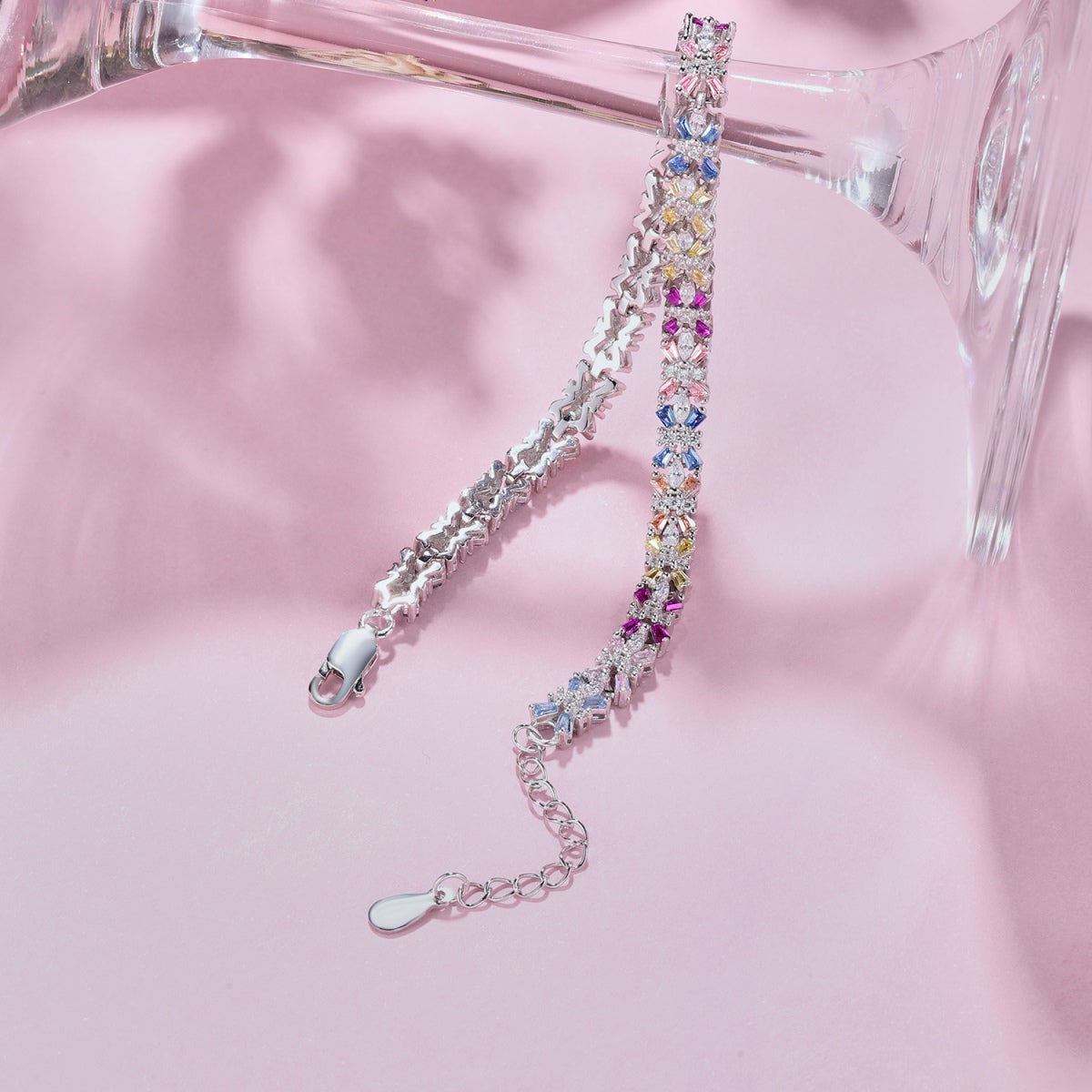 [Solara Jewelry]Radiant Colorful Emerald Cut Party Bracelet
