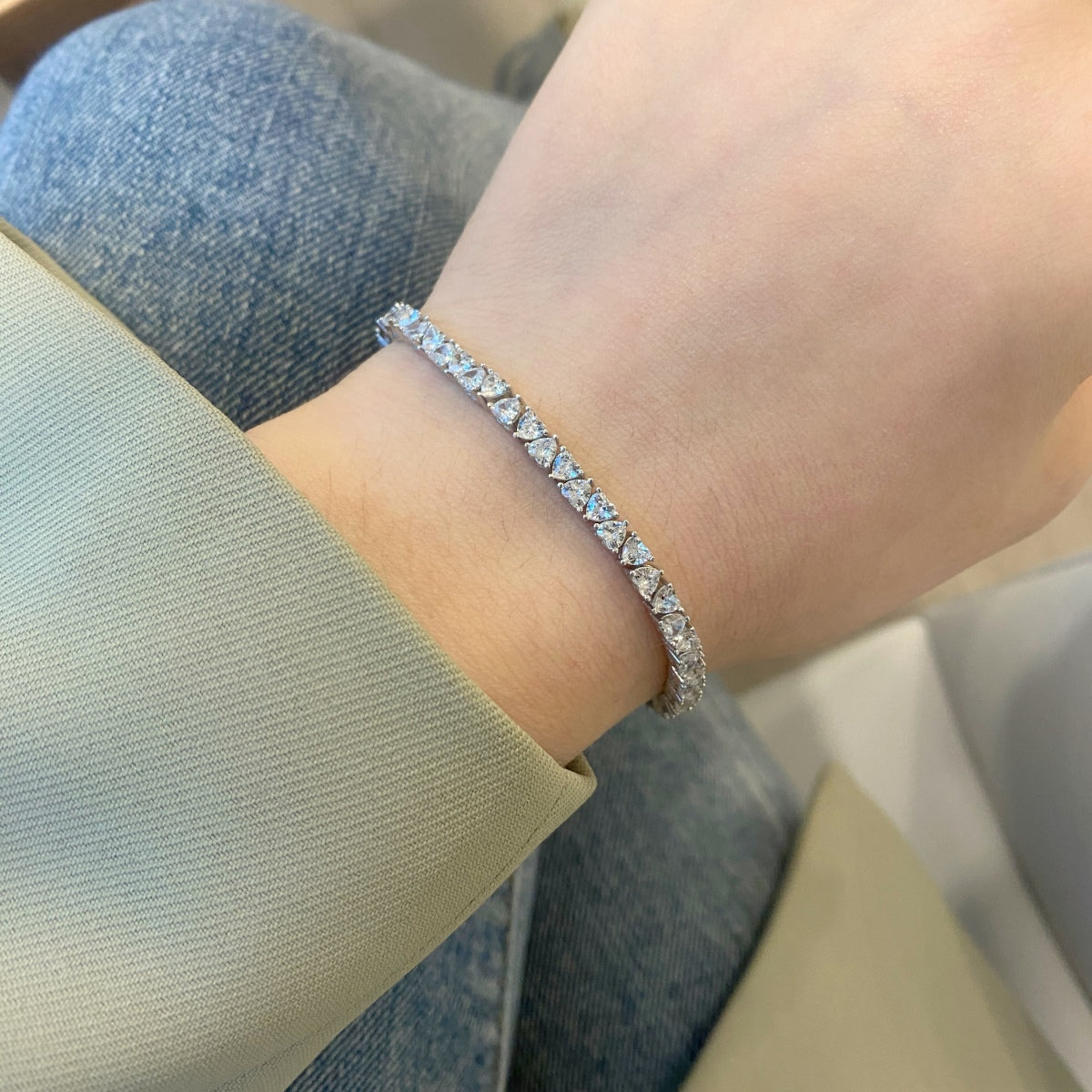 [Solara Jewelry]Dazzling Romantic Heart Shape Lover Bracelet