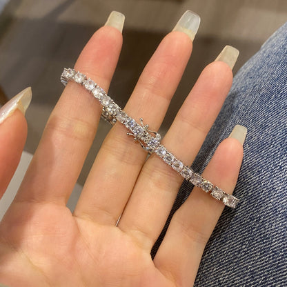 [Solara Jewelry]Luxurious Ornate Round Cut Tennis Bracelet
