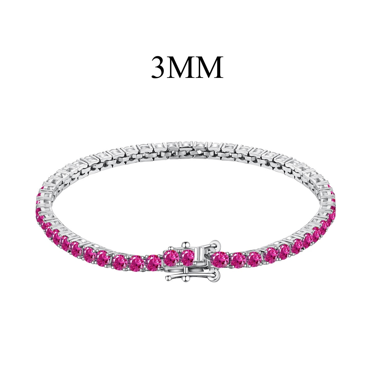 [Solara Jewelry]Radiant Colorful Round Cut Party Bracelet