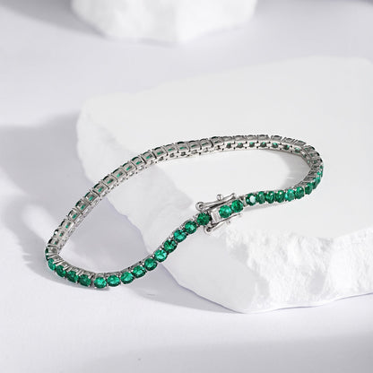 [Solara Jewelry]Radiant Colorful Round Cut Party Bracelet