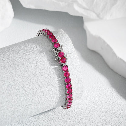 [Solara Jewelry]Radiant Colorful Round Cut Party Bracelet