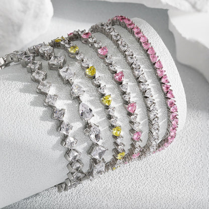 [Solara Jewelry]Unique Exquisite Multi Cut Daily Bracelet