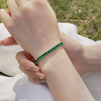 [Solara Jewelry]Radiant Colorful Round Cut Party Bracelet