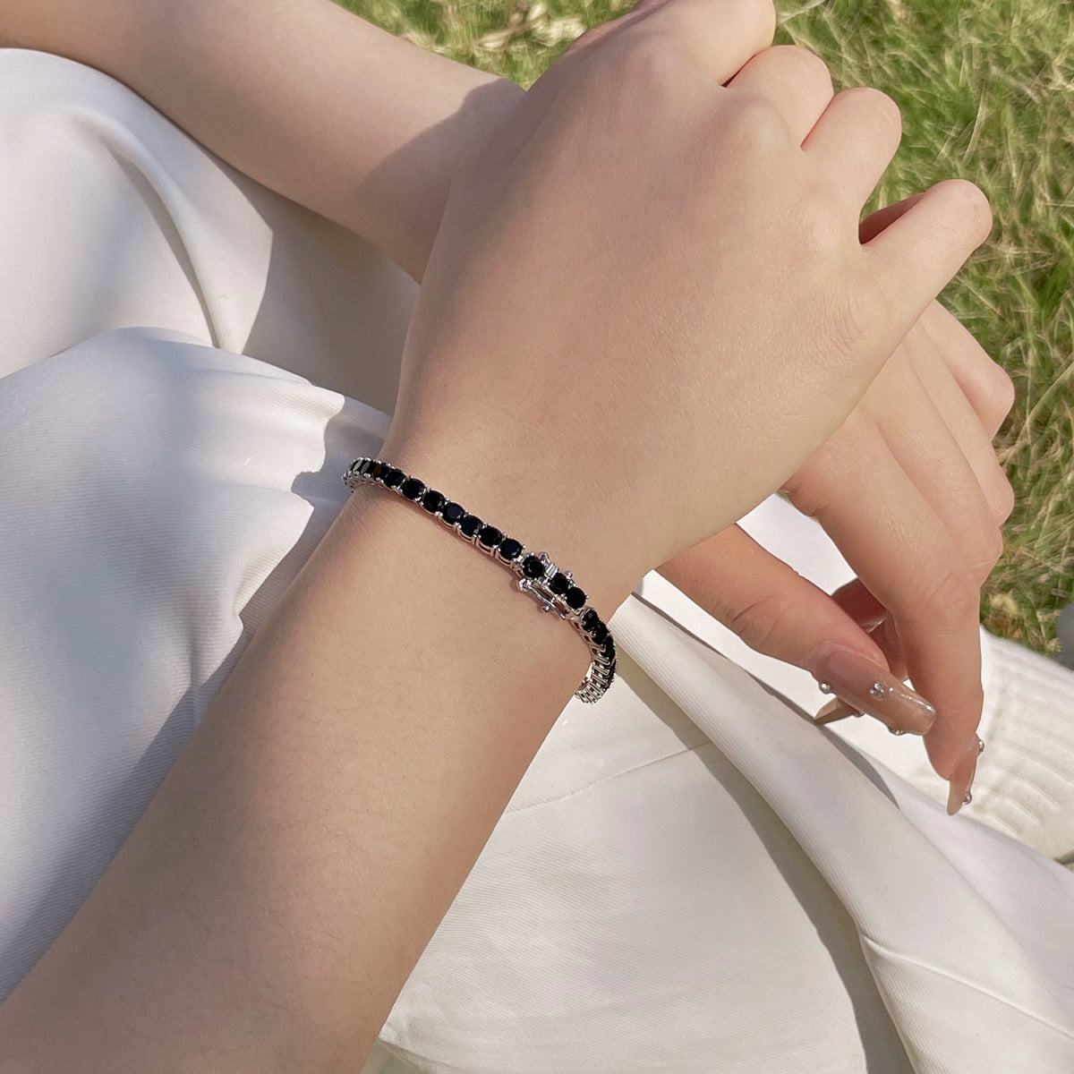 [Solara Jewelry]Radiant Colorful Round Cut Party Bracelet