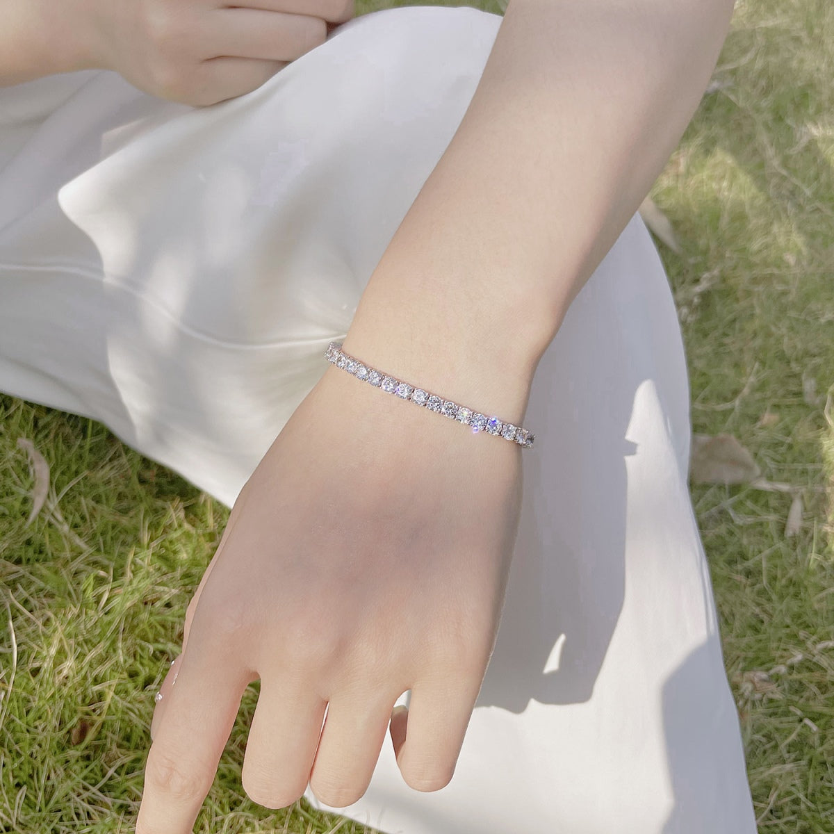 [Solara Jewelry]Radiant Colorful Round Cut Party Bracelet