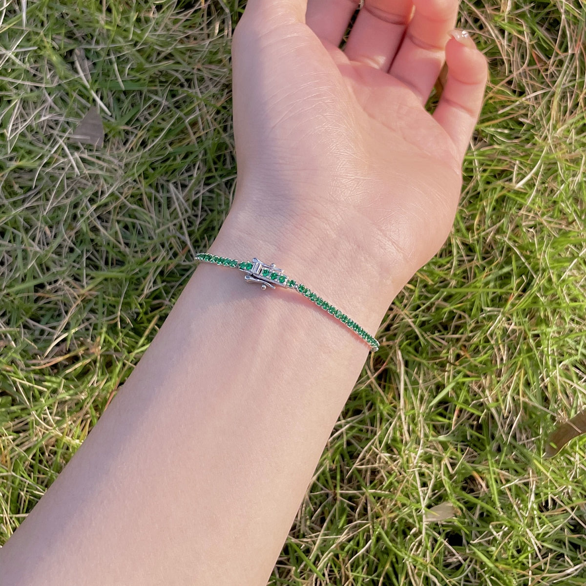 [Solara Jewelry]Radiant Colorful Round Cut Party Bracelet