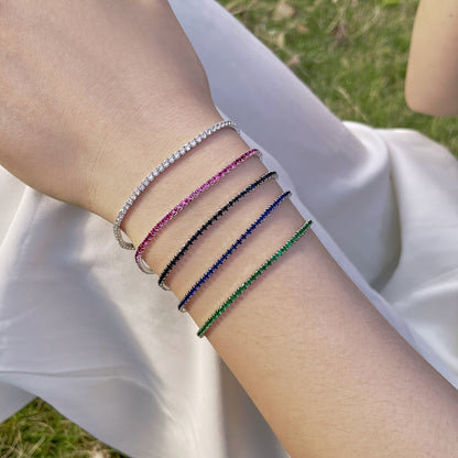 [Solara Jewelry]Radiant Colorful Round Cut Party Bracelet